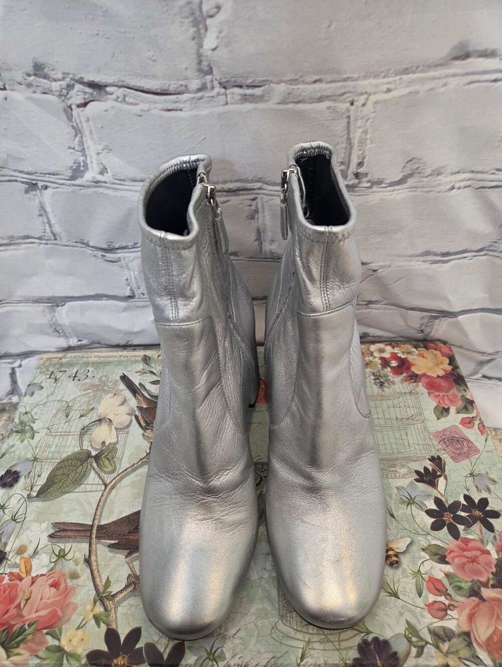 Prada Silver Sock Boots - Picture 5 of 11